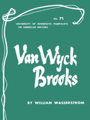 cover image of Van Wyck Brooks--American Writers 71